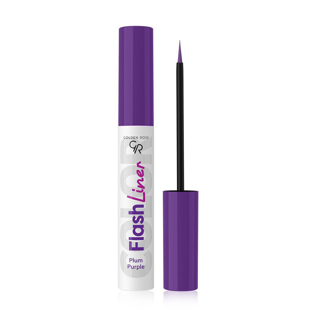 Рідка підводка для очей Golden Rose Flash Liner Colored Eyeliner 107 Plum Purple, 3.5 мл